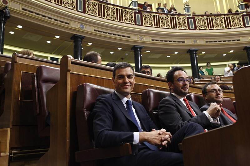 Pedro Sánchez en la sesión constitutiva de la Mesa del Congreso