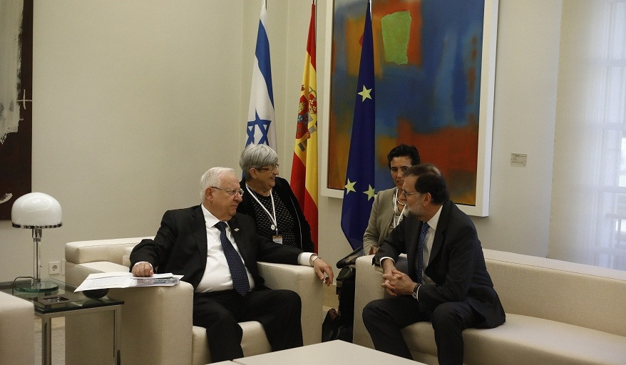 Rajoy recibe en Moncloa presidente de Israel