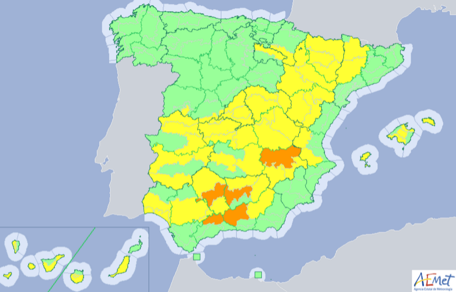 Aemet altas temperaturas 29 07