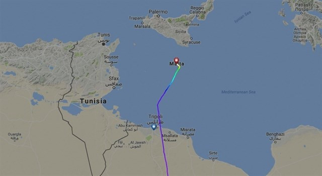 Avion libio malta