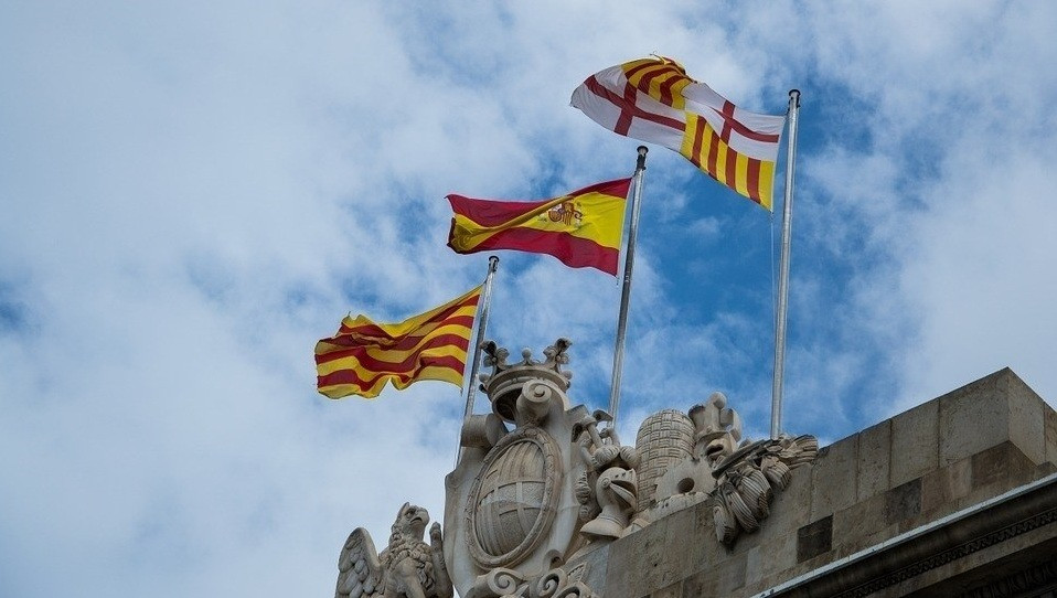 Banderas cataluna espana barcelona