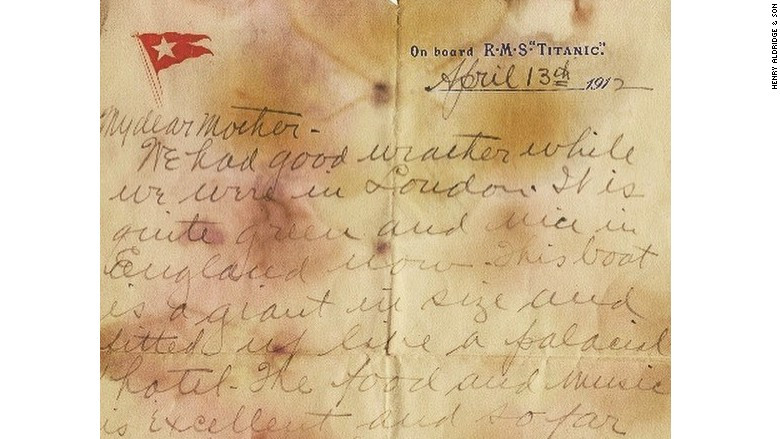 Carta Alexander Oskar titanic