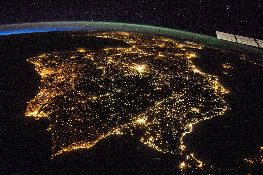 La peninsula iberica vista desde el espacio