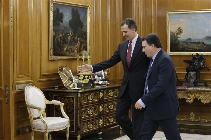 Aitor Esteban con el Rey en la Zarzuela