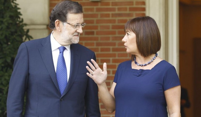 Francina Armengol y Mariano Rajoy 