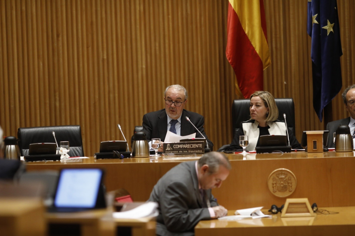 Pedro Solbes comparece en la Comisiu00f3n de Investigaciu00f3n sobre la crisis