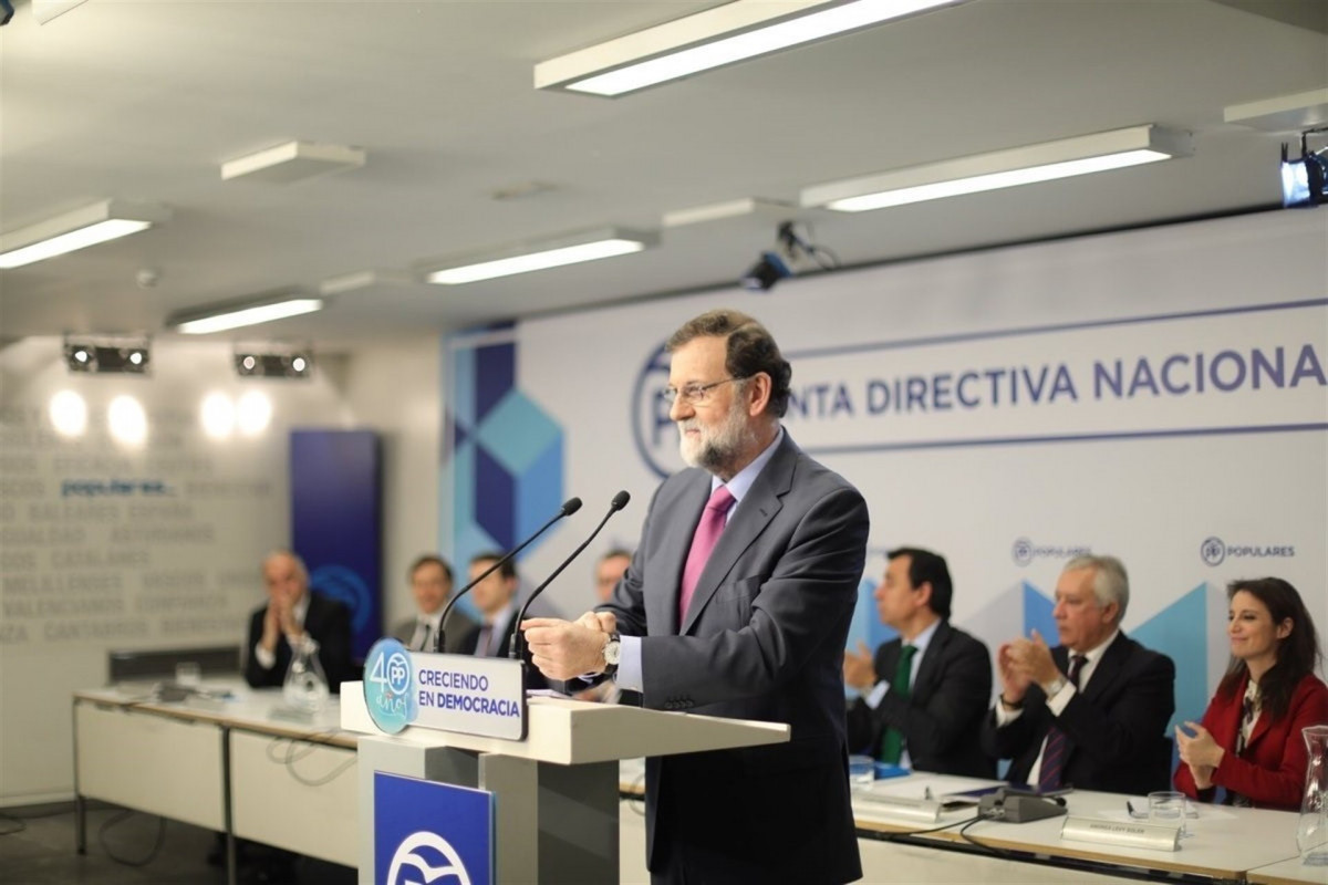 Rajoy preside la Junta Directiva Nacional del PP