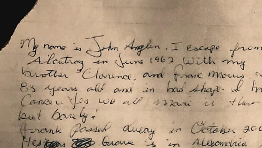 La misteriosa carta de John Anglin