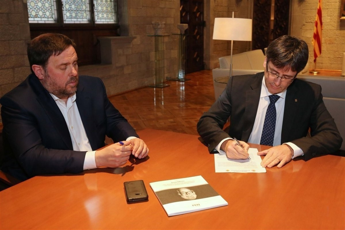 Oriol Junqueras y Carles Puigdemont