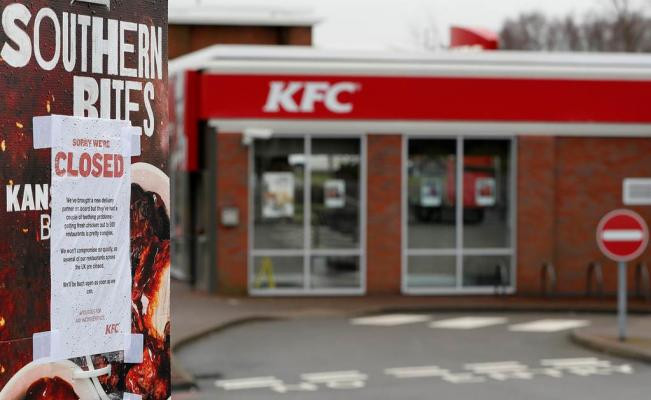 KFC cierra por falta de pollo