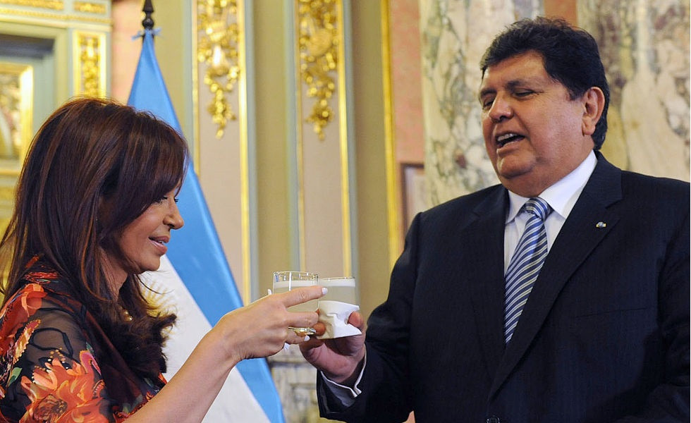 Cristina Fernu00e1ndez de Kirchner, junto a Alan Garcu00eda, presidente del Peru00fa