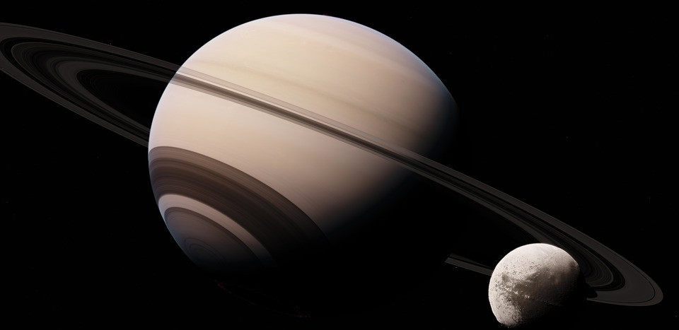 Una de las lunas de Saturno