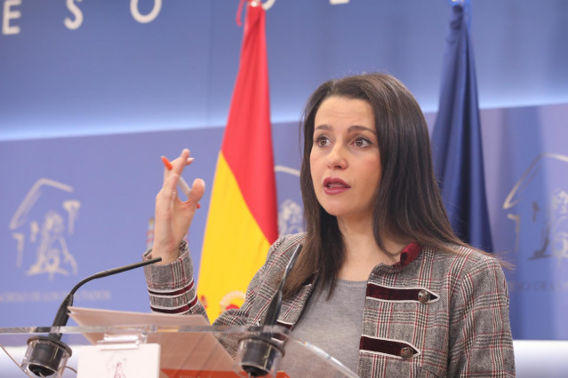 La presidenta de Ciudadanos y portavoz en el Congreso de los Diputados, Inés Arrimadas.