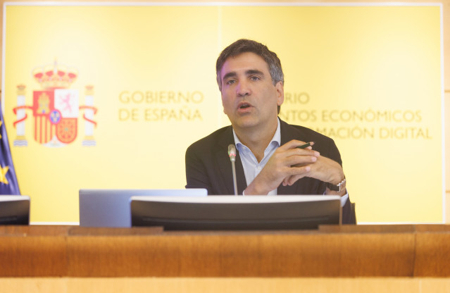 El secretario de Estado de Economía y Apoyo a la Empresa en funciones, Gonzalo García Andrés, interviene durante la presentación de los resultados de la Encuesta de Población Activa (EPA) del segundo trimestre de 2023.