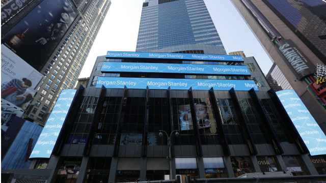 Archivo - Logo de Morgan Stanley en Nueva York (Estados Unidos).