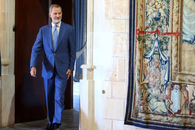 Archivo - El Rey Felipe VI en el Palacio de la Almudaina.