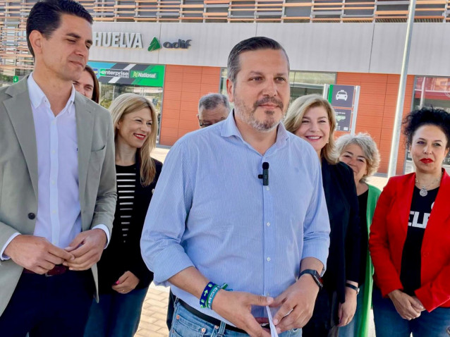 El vicesecretario de Organización del PP-A, Alejandro Romero, en Huelva.
