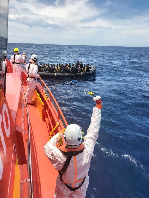 Pateras rescatadas por Salvamento Marítimo en aguas de Fuerteventura