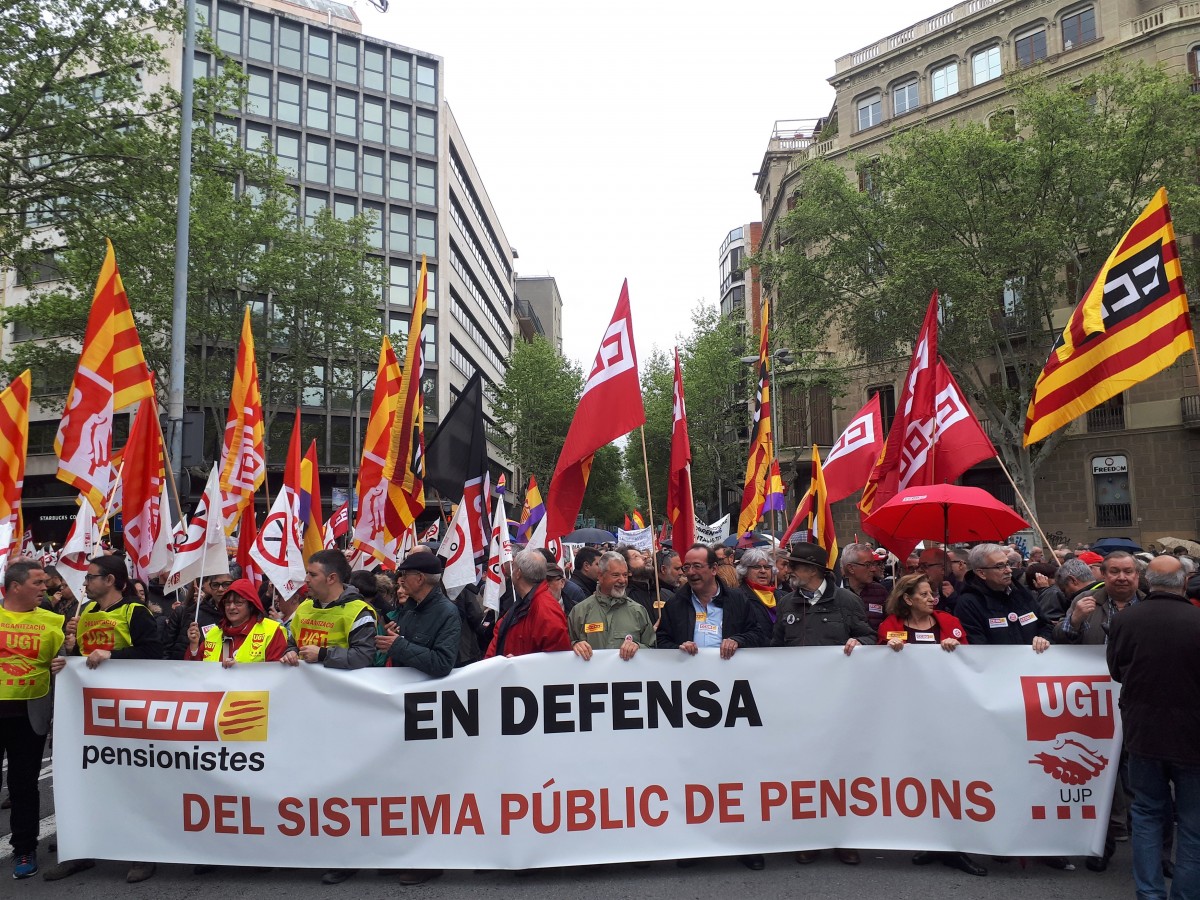 Manifestación en defensa del sistema público de pensiones