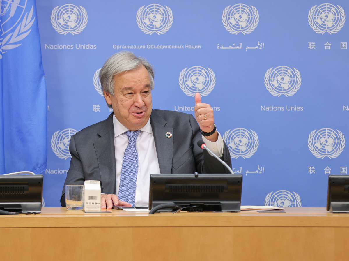 29 September 2020, US, New York: UN Secretary-General Antonio Guterres, delivers a press statement during the 75th session of the United Nations General Assembly. Photo: Luiz Rampelotto/ZUMA Wire/dpa