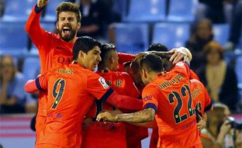 Mathieu mantiene firme al líder Barça