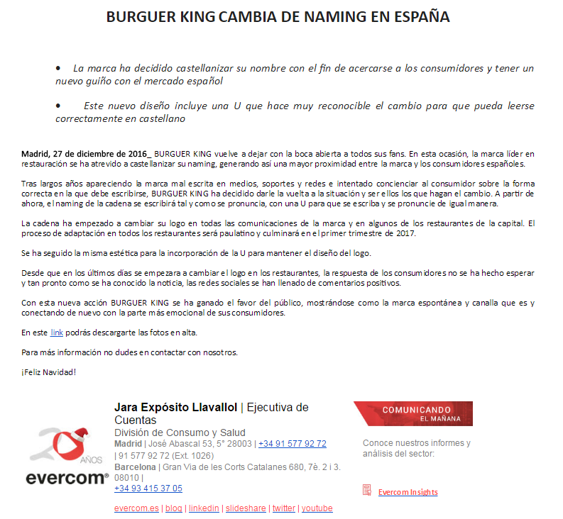 Evercom burguer king