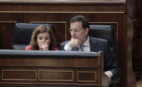 Soraya Sáenz de Santamaría y Mariano Rajoy