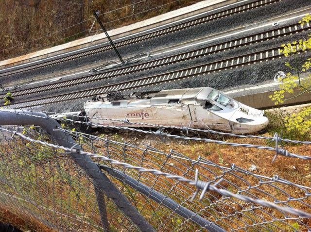 Tren siniestrado en Galicia 