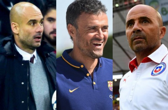 Pep Guardiola, Luis Enrique, Jorge Sampaoli