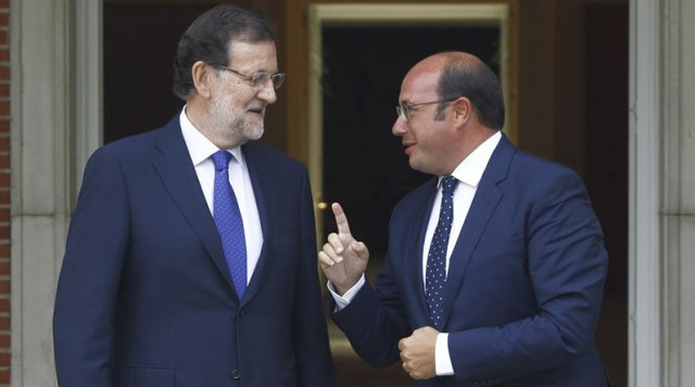 Pedro Antonio Sánchez y Mariano Rajoy 