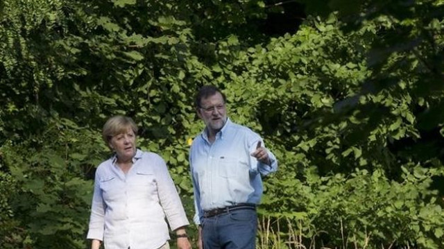 Mariano Rajoy y Angela Merkel 