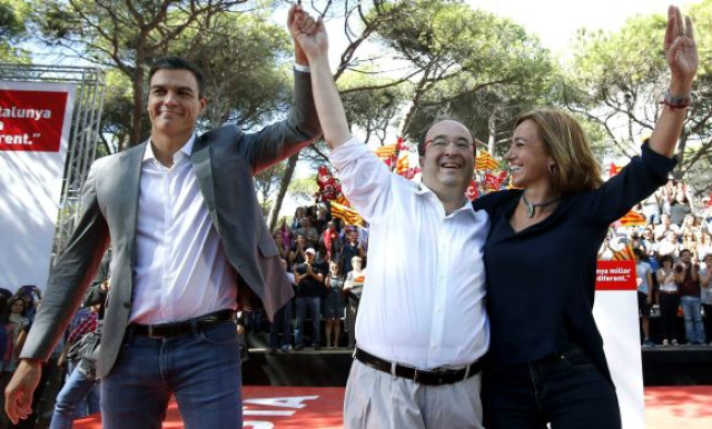 Pedro Sánchez y Carmen Chacón
