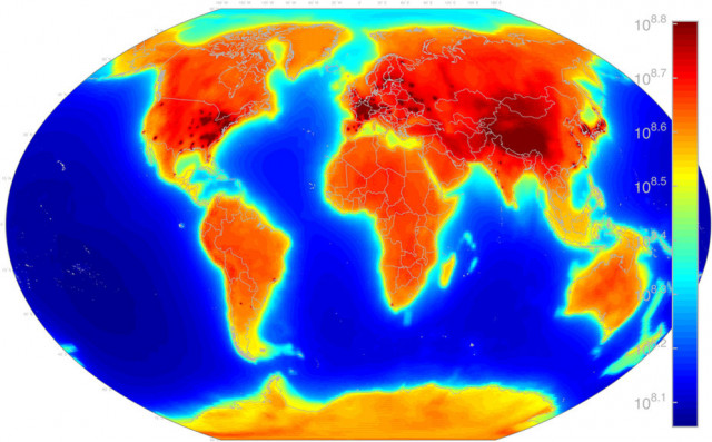 mapa radiactividad