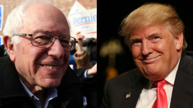 Donald Trump y Bernie Sanders 