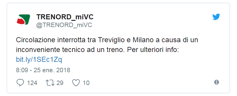 Trenord llama incidente tu00e9cnico el descarrilamiento de Milu00e1n