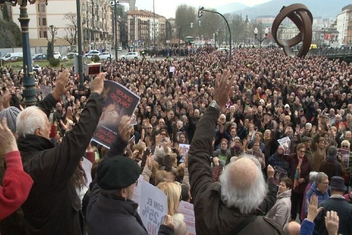 Pensionistas se manifiestan en Bilbao