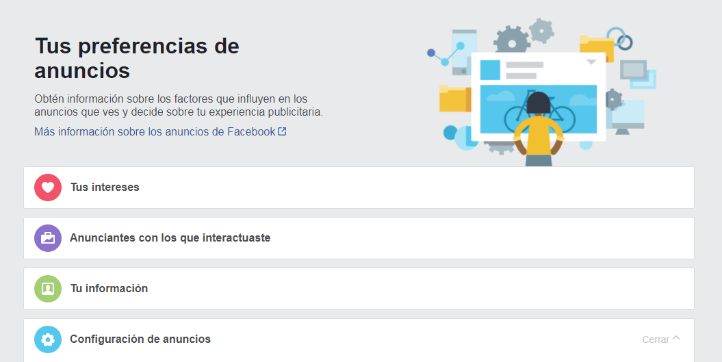Preferencias de anuncios en Facebook