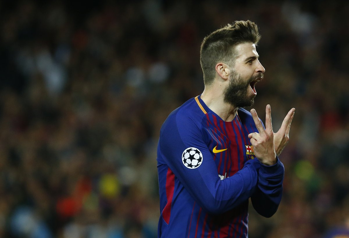 Gol Pique FC Barcelona Champions