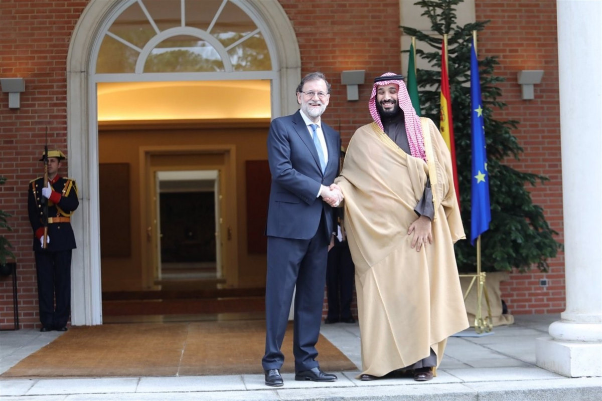 Mariano Rajoy y el pru00edncipe heredero de Arabia Saudu00ed