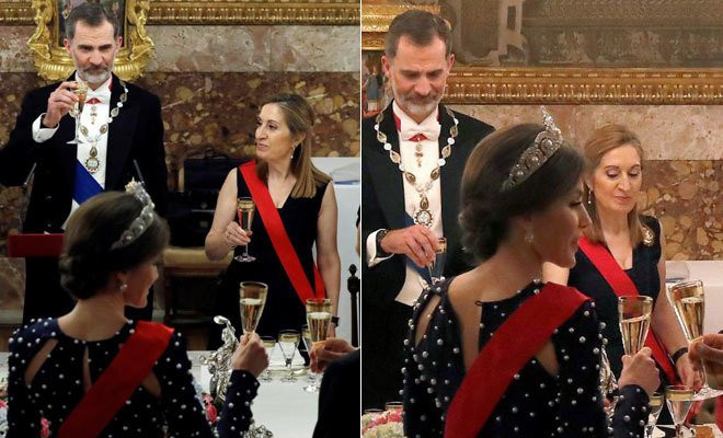 Se le abre el vestido a Letizia