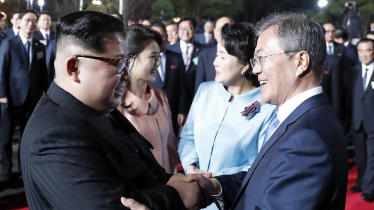 Kim Yong un y Moon Jae in