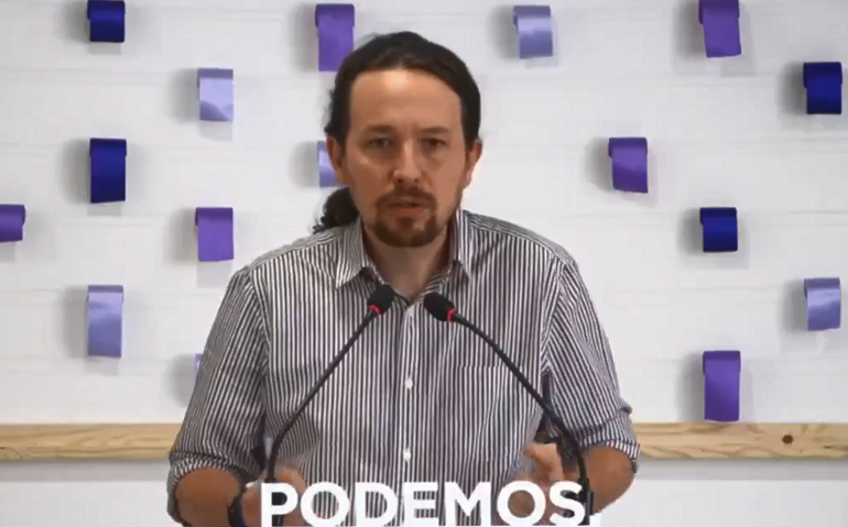 Iglesias apoy la mociu00f3n a Rajoy