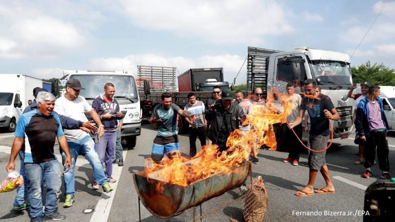 Protestas en Brasil por el precio del combustible