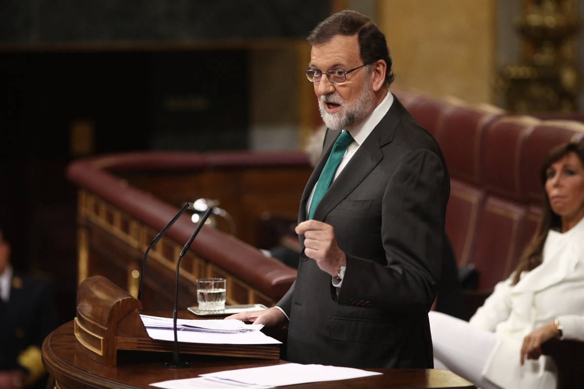 Rajoy interviene durante el debate de la mociu00f3n