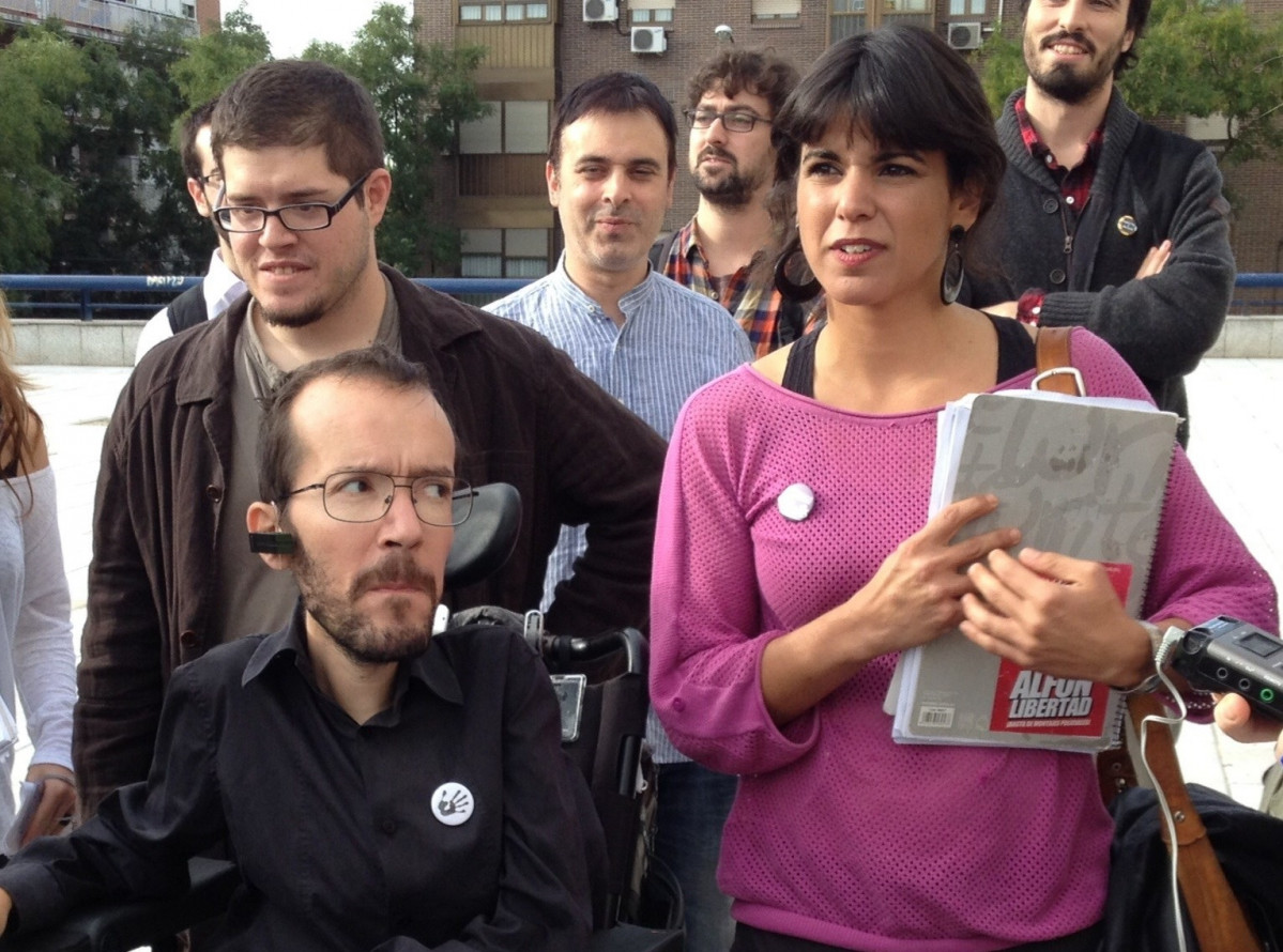 Pablo Echenique y Teresa Rodru00edguez, eurodiputados de Podemos