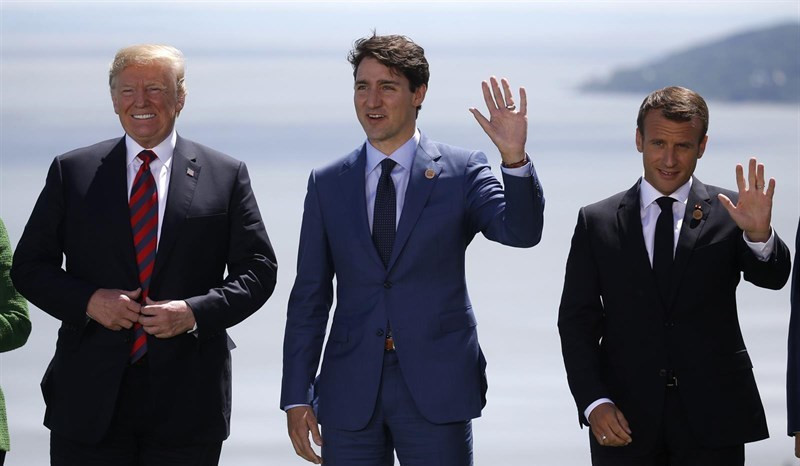 Trump trudeau macron g7 ep