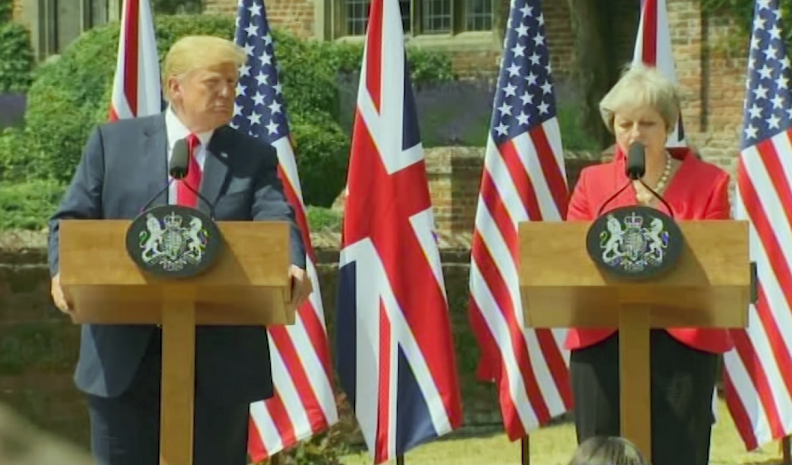 Donald Trump y Theresa May