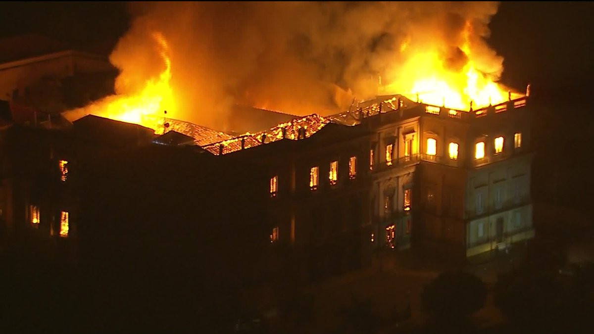 Incendio Museo nacional de Brasil