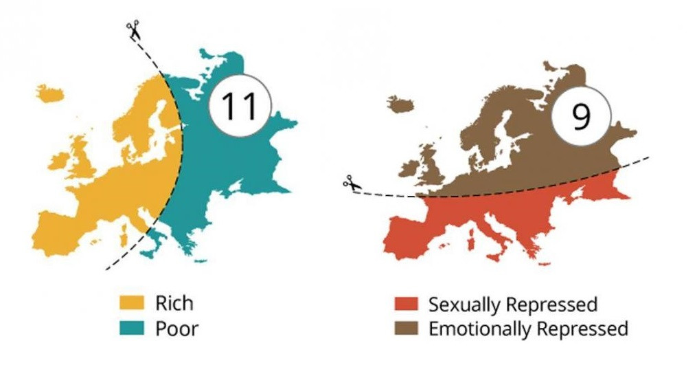 Mapas de estereotipos de Europa