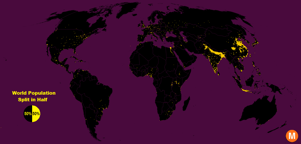 World population in half